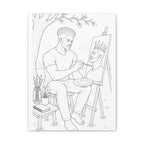 The Artist's Retreat (Curly Top) | Paint & Sip Canvas
