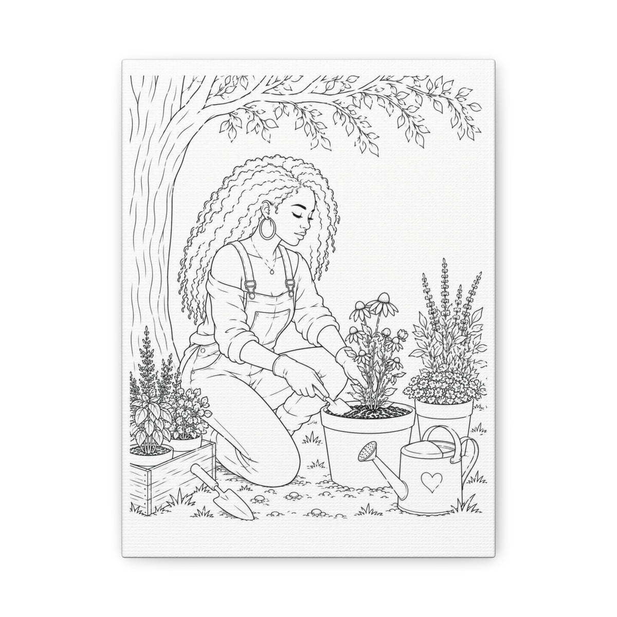 Peaceful Garden (Side Part) | Paint & Sip Canvas