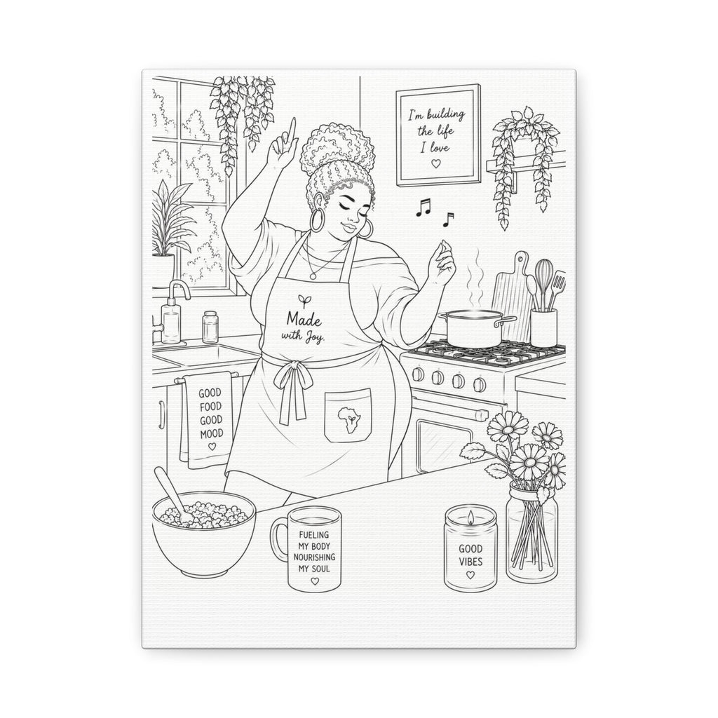 Good Vibes in the Kitchen (Fluffy Bun Plus) | Paint & Sip Canvas