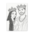 Crowned Together (Braids/Fade) | Paint & Sip Canvas