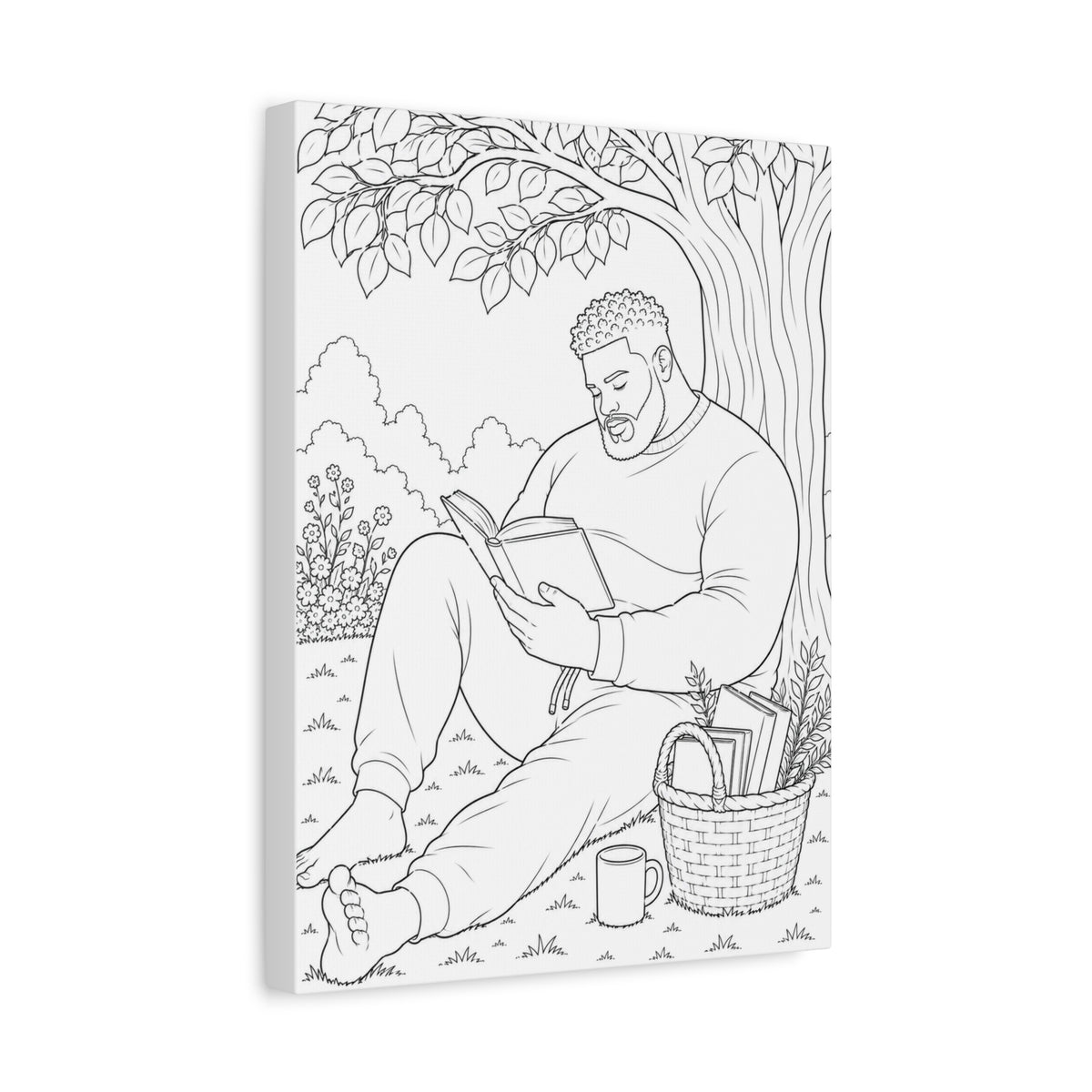 Pages & Peace (Curly Top Plus) | Paint & Sip Canvas