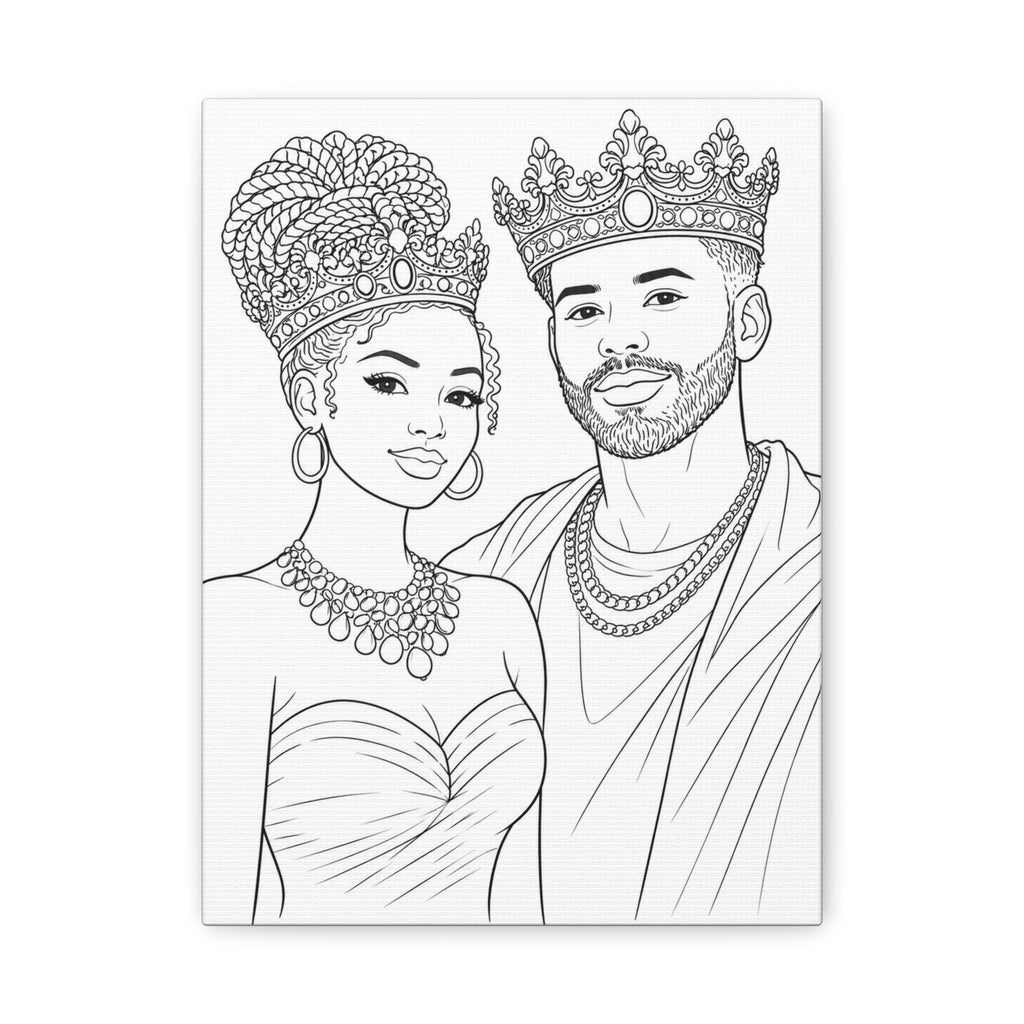 Crowned Together (Braid Bun/Fade) | Paint & Sip Canvas