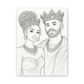 Crowned Together (Braid Bun/Fade) | Paint & Sip Canvas