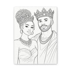 Crowned Together (Braid Bun/Fade) | Paint & Sip Canvas