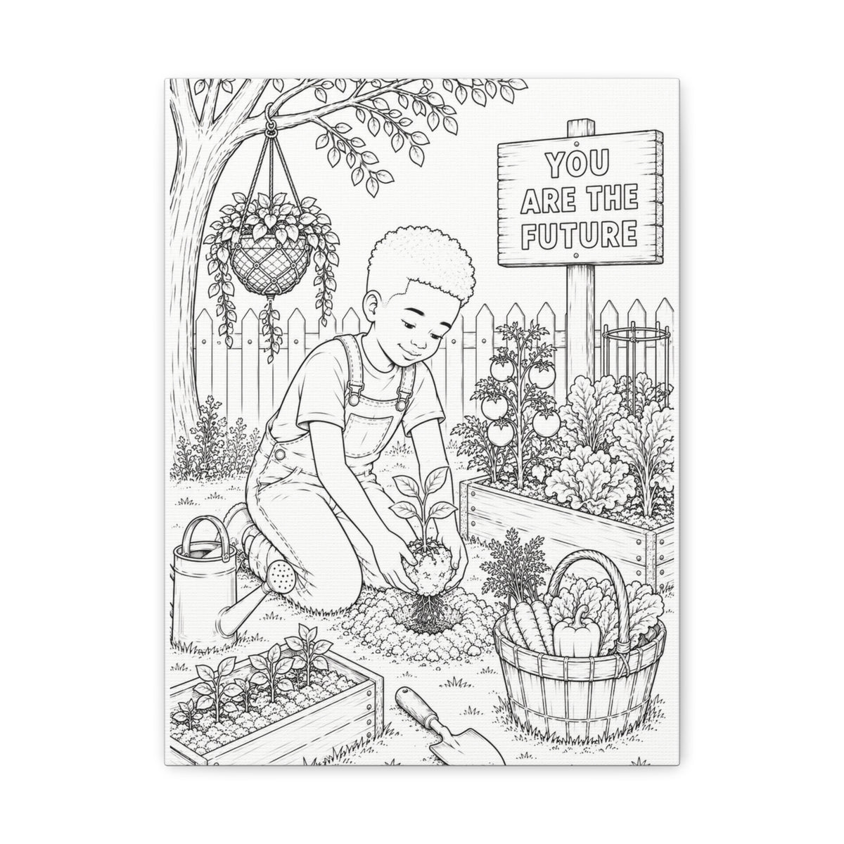 Growing Little Dreams (Boy, Taper) | Paint Canvas