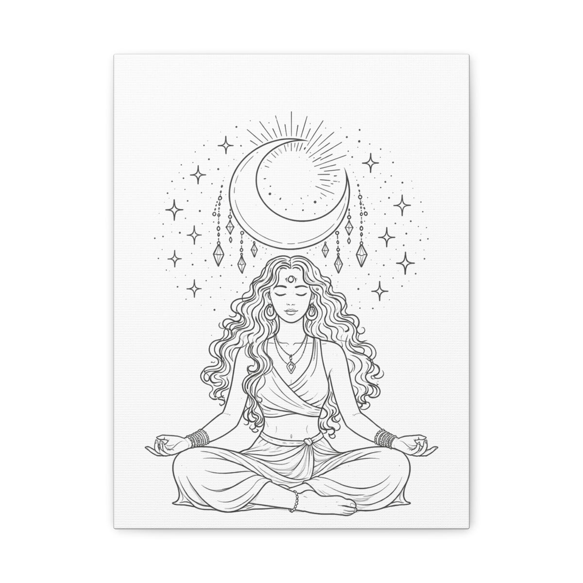 Moonlight Stillness (Middle Part) | Paint & Sip Canvas