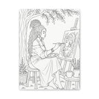 Artist Under the Tree (Braids) | Paint & Sip Canvas