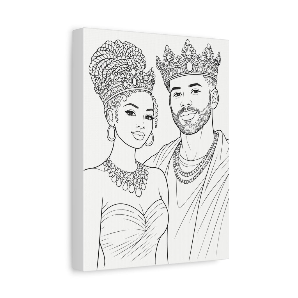 Crowned Together (Braid Bun/Fade) | Paint & Sip Canvas