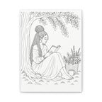Lost in a Good Book (Locs) | Paint & Sip Canvas