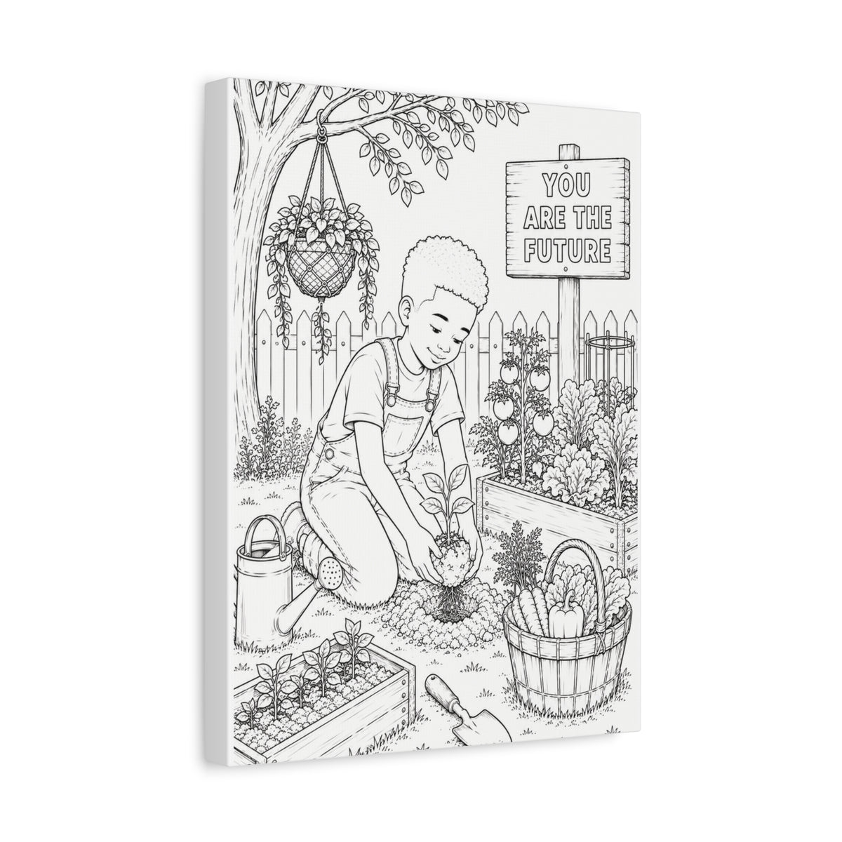 Growing Little Dreams (Boy, Taper) | Paint Canvas