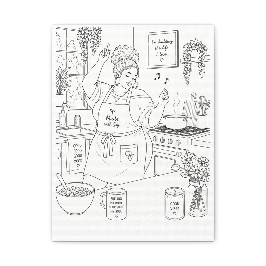 Good Vibes in the Kitchen (Fluffy Bun Plus) | Paint & Sip Canvas