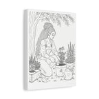 Peaceful Garden (Locs) | Paint & Sip Canvas