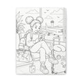 Big World, Little Explorer (Girl, Afro Puffs) | Paint Canvas