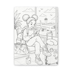 Big World, Little Explorer (Girl, Afro Puffs) | Paint Canvas