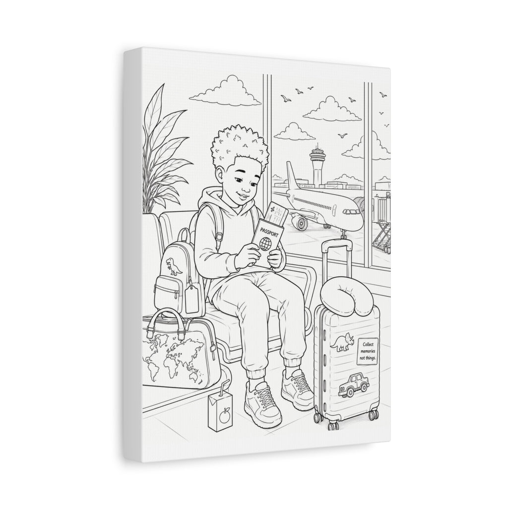 Big World, Little Explorer (Boy, Taper) | Paint Canvas