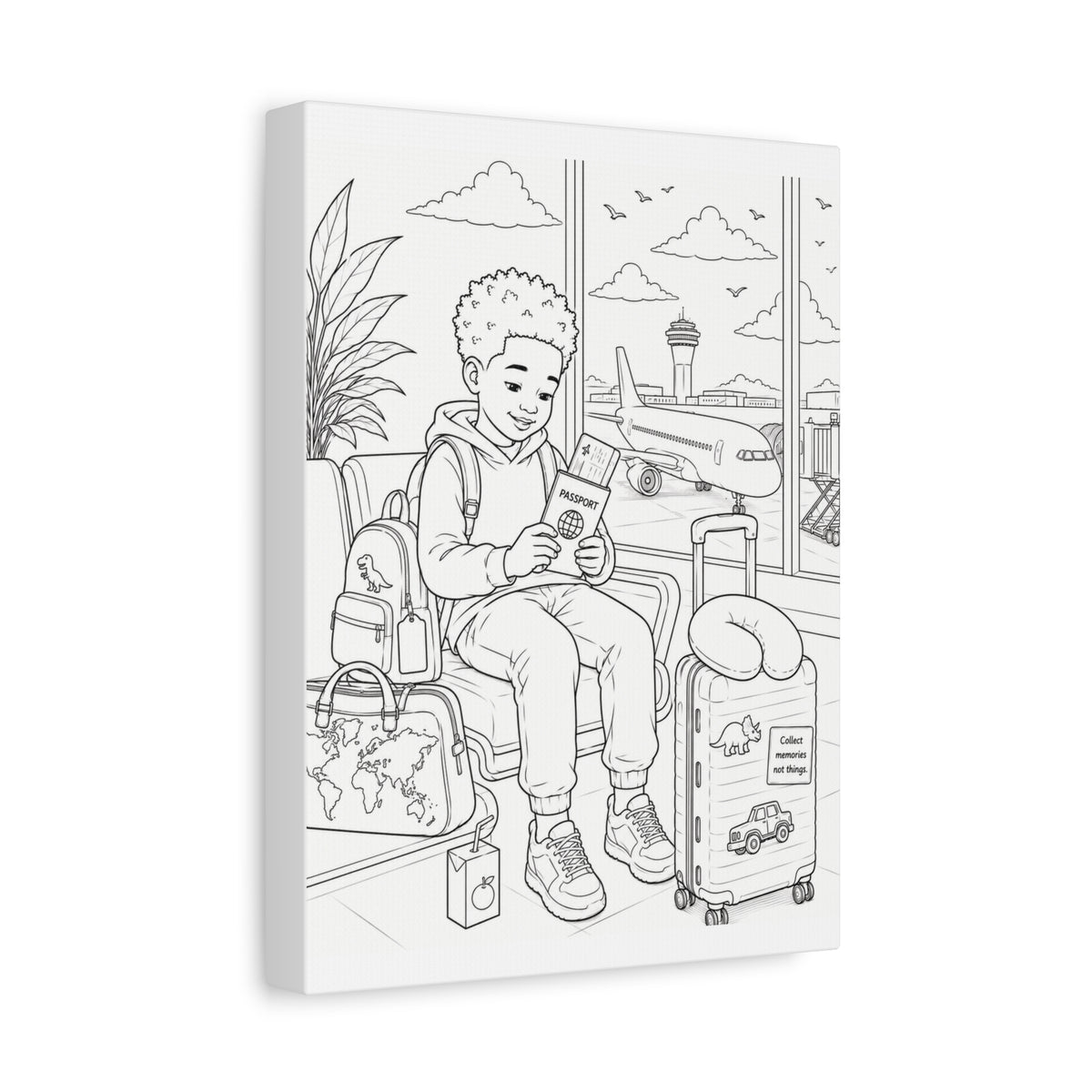 Big World, Little Explorer (Boy, Taper) | Paint Canvas