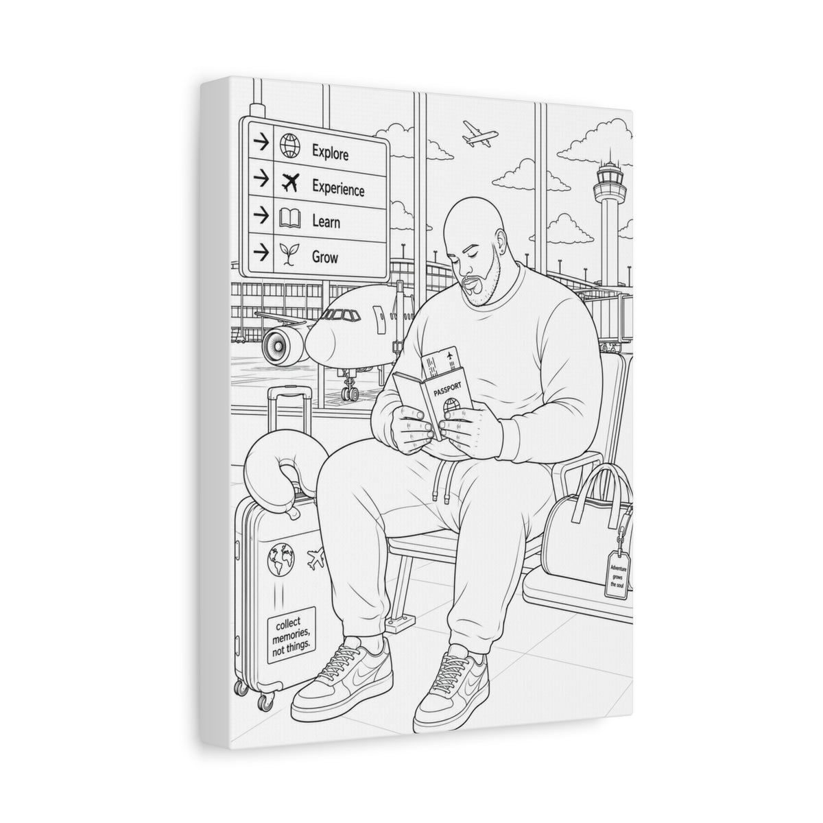 The Next Adventure (Bald Plus) | Paint & Sip Canvas