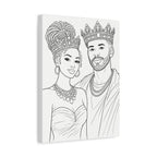 Crowned Together (Braid Bun/Fade) | Paint & Sip Canvas