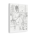 Wander with Purpose (Loc Bun) | Paint & Sip Canvas