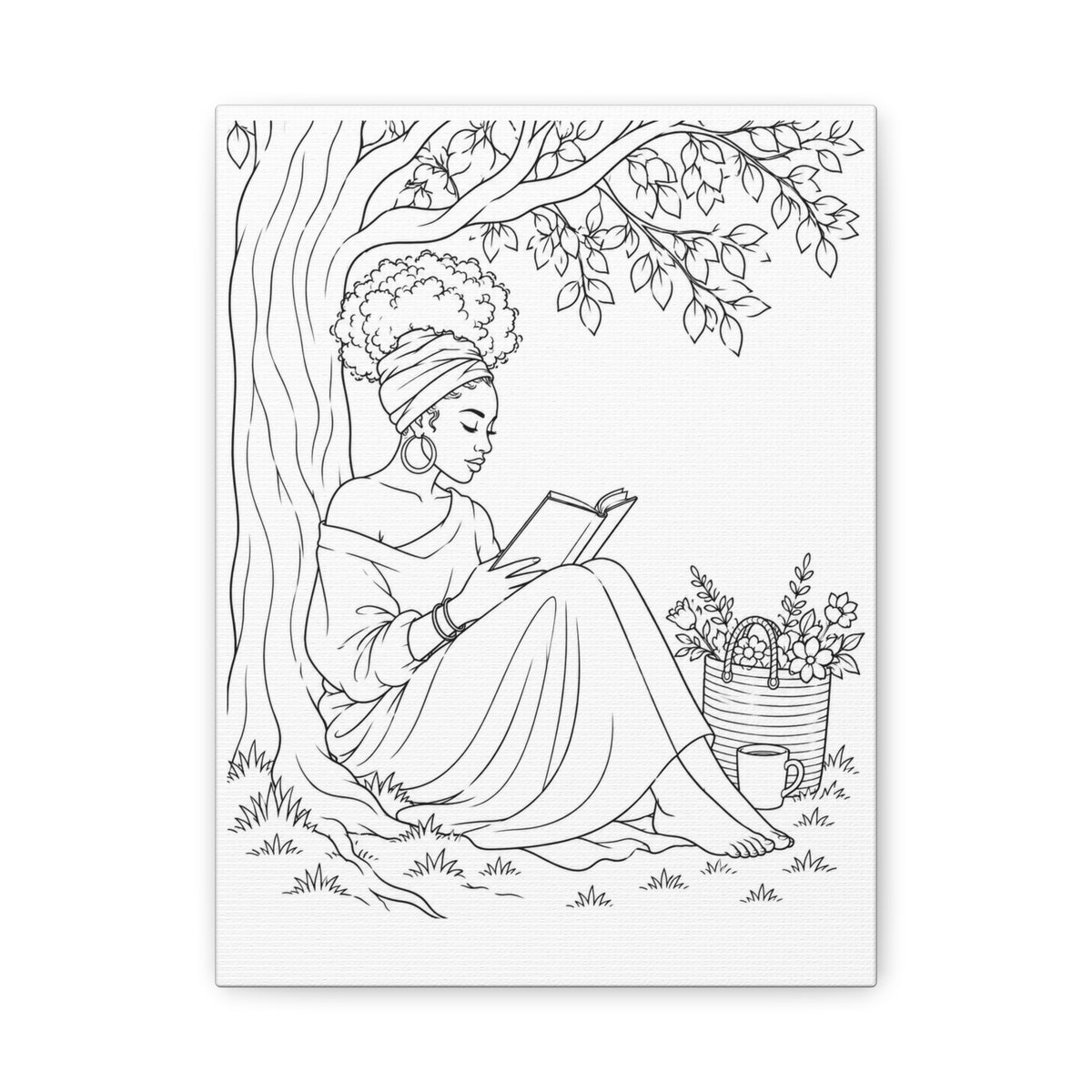 Lost in a Good Book (Fro) | Paint & Sip Canvas