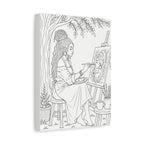 Artist Under the Tree (Braids) | Paint & Sip Canvas