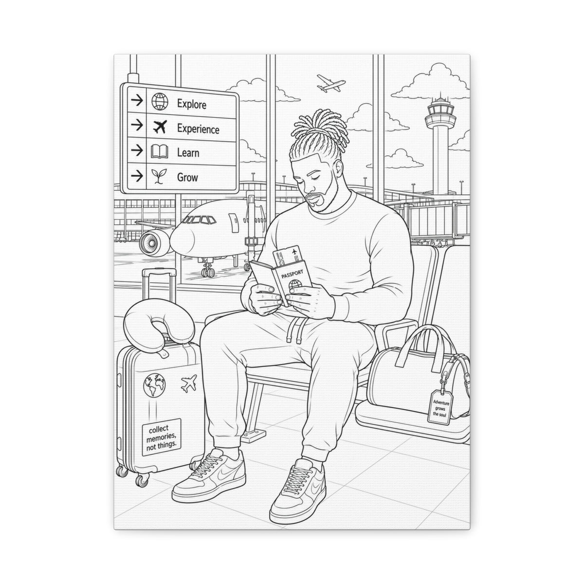 The Next Adventure (Locs) | Paint & Sip Canvas