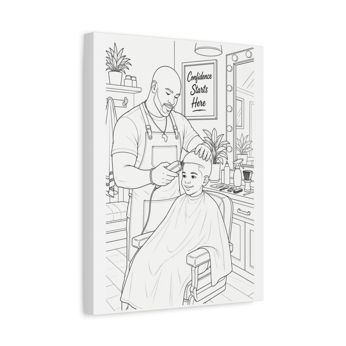 Fresh Confidence (Bald) | Paint & Sip Canvas