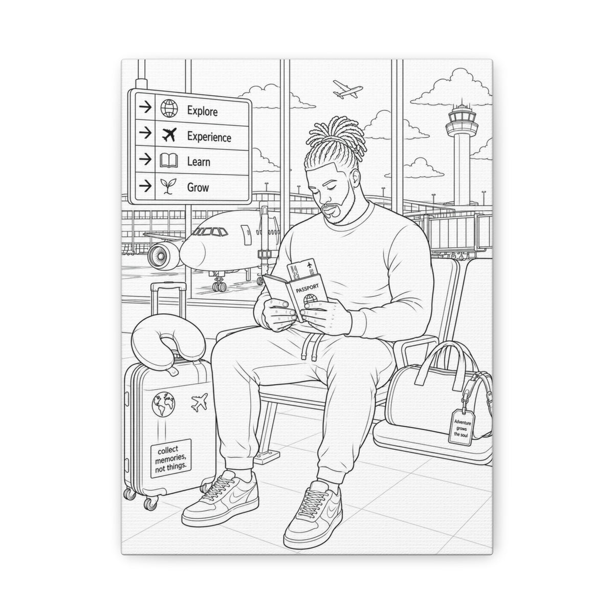 The Next Adventure (Locs) | Paint & Sip Canvas