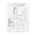 The Artist's Retreat (Locs) | Paint & Sip Canvas