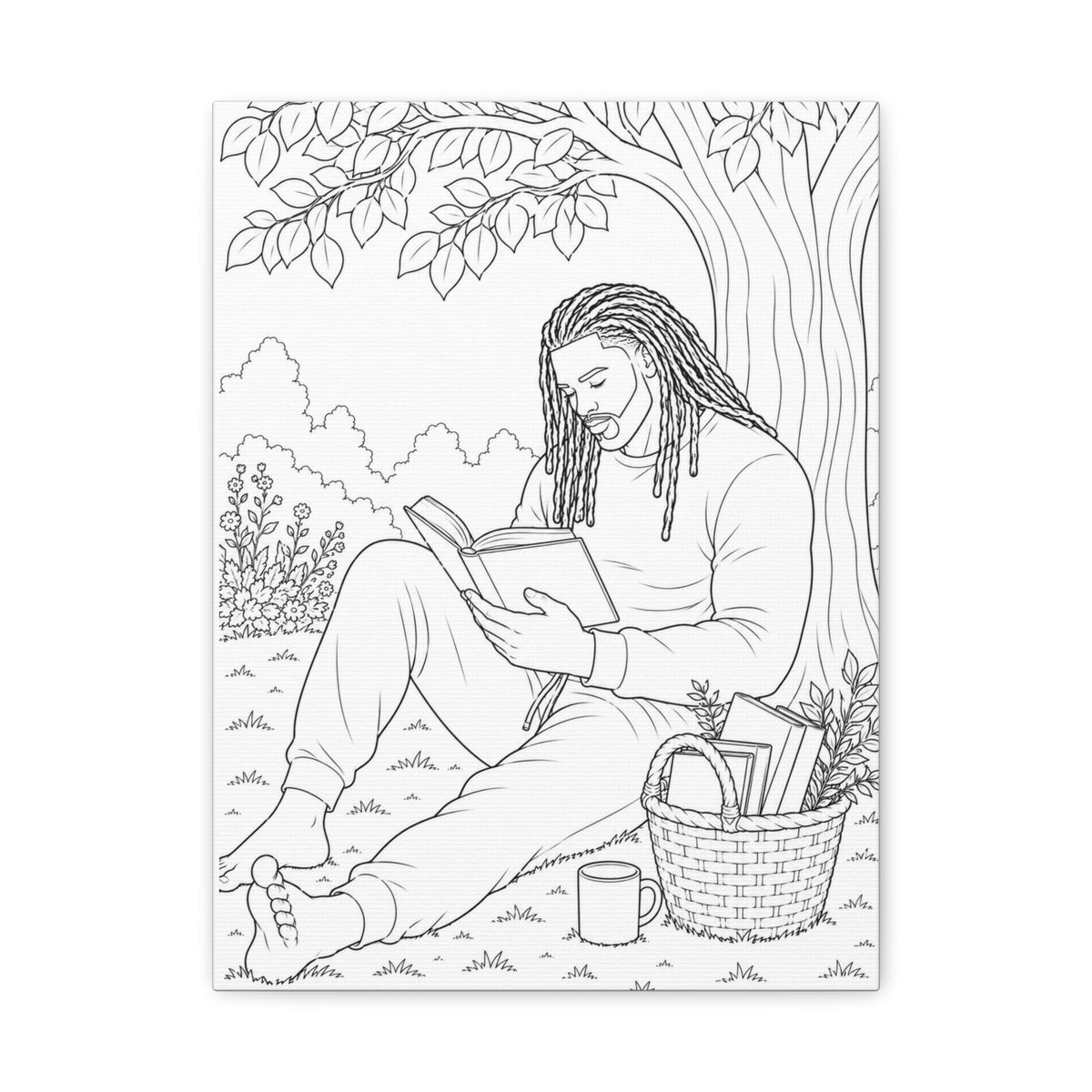 Pages & Peace (Locs) | Paint & Sip Canvas