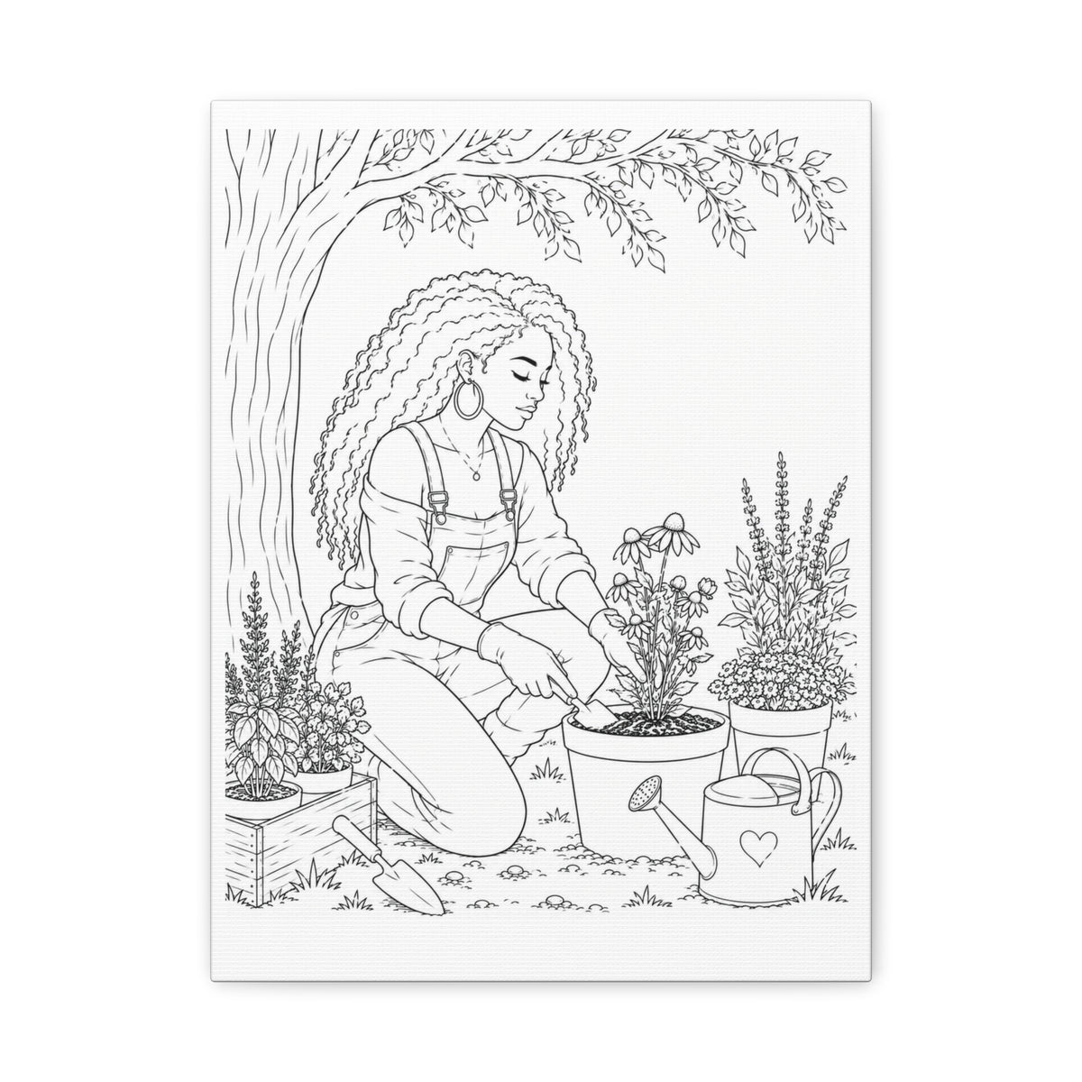 Peaceful Garden (Side Part) | Paint & Sip Canvas