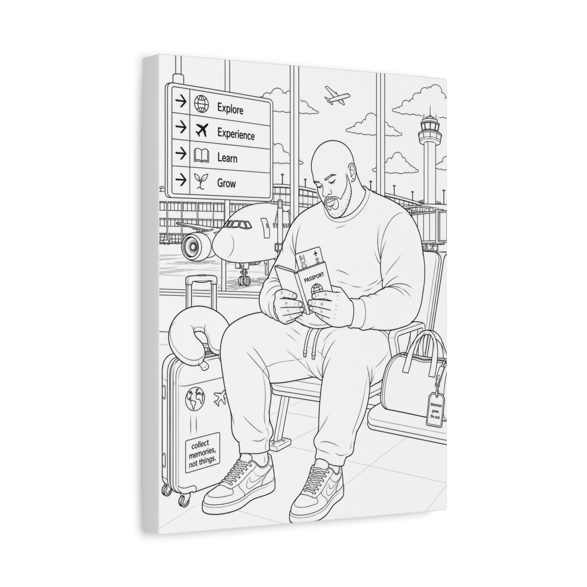 The Next Adventure (Bald Plus) | Paint & Sip Canvas