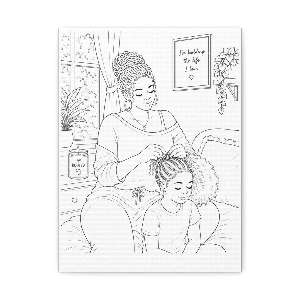 Sunday Hair Day (Loc Bun) | Paint & Sip Canvas