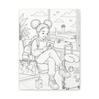 Big World, Little Explorer (Girl, Afro Puffs) | Paint Canvas