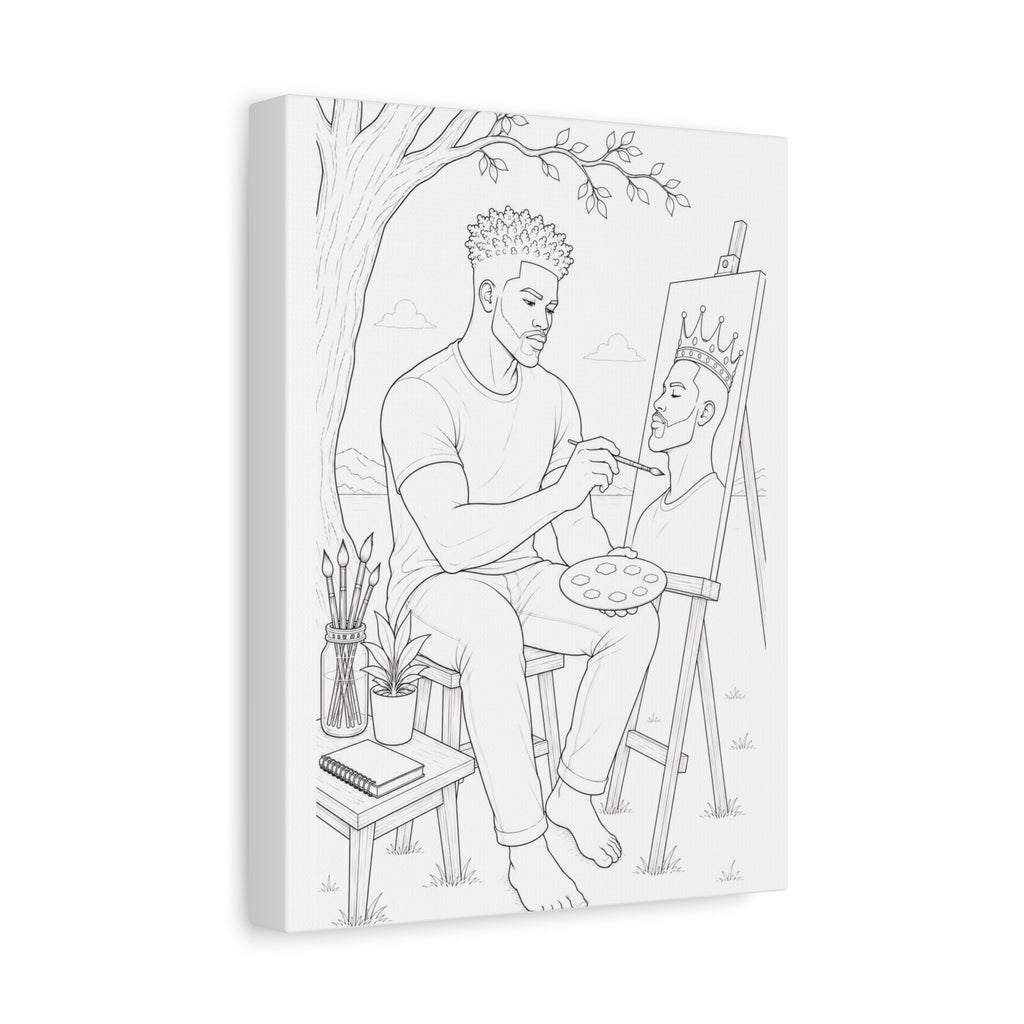 The Artist's Retreat (Curly Top) | Paint & Sip Canvas