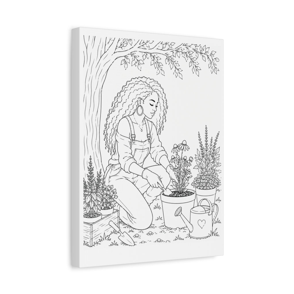 Peaceful Garden (Side Part) | Paint & Sip Canvas