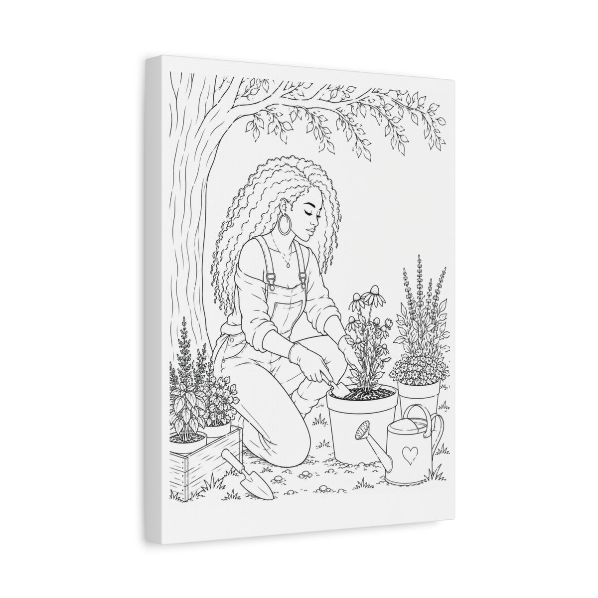 Peaceful Garden (Side Part) | Paint & Sip Canvas