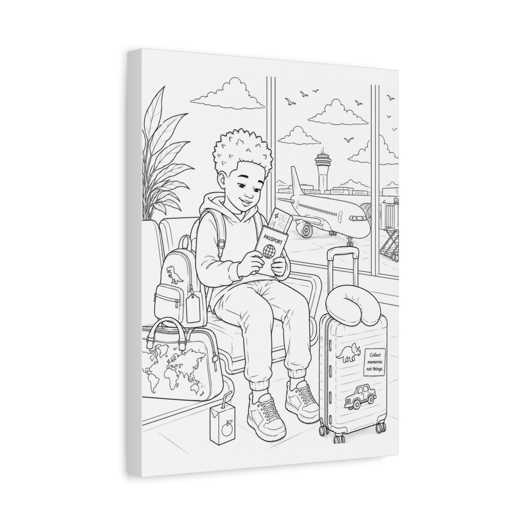 Big World, Little Explorer (Boy, Taper) | Paint Canvas