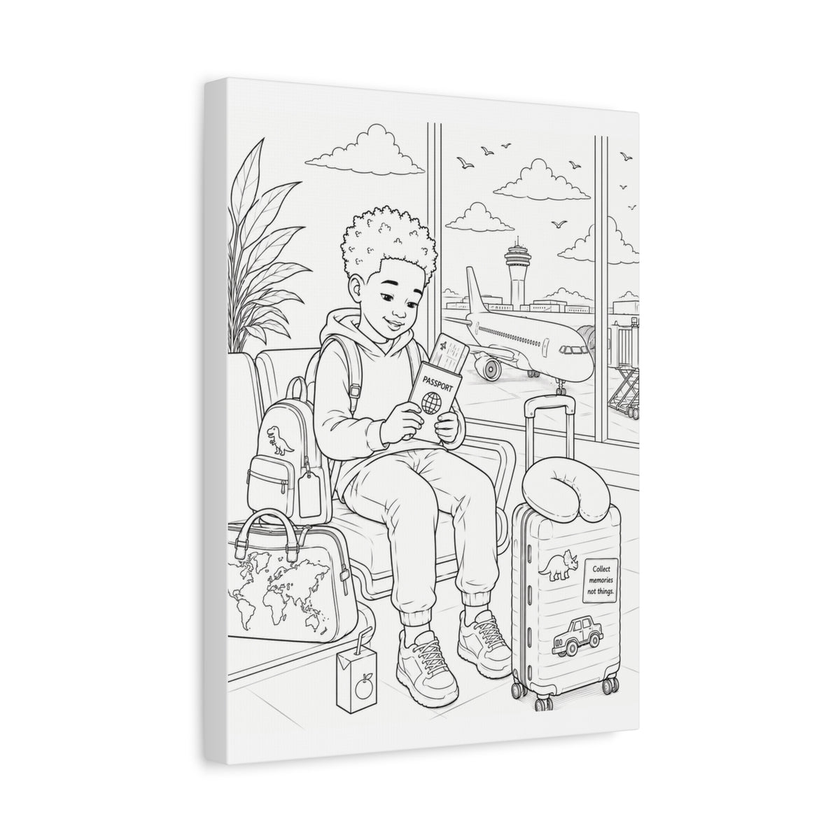 Big World, Little Explorer (Boy, Taper) | Paint Canvas