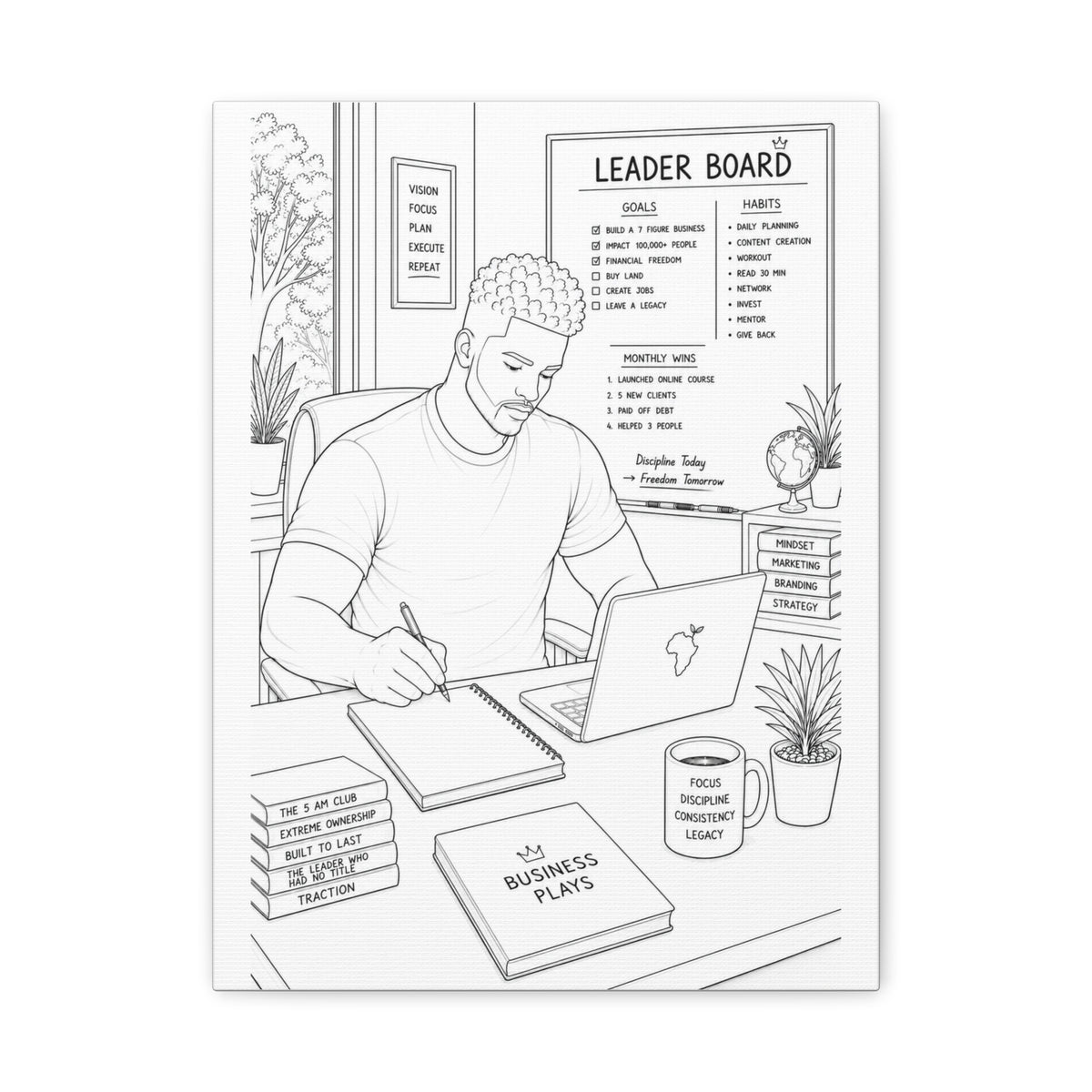 Blueprints & Big Dreams (Taper) | Paint & Sip Canvas