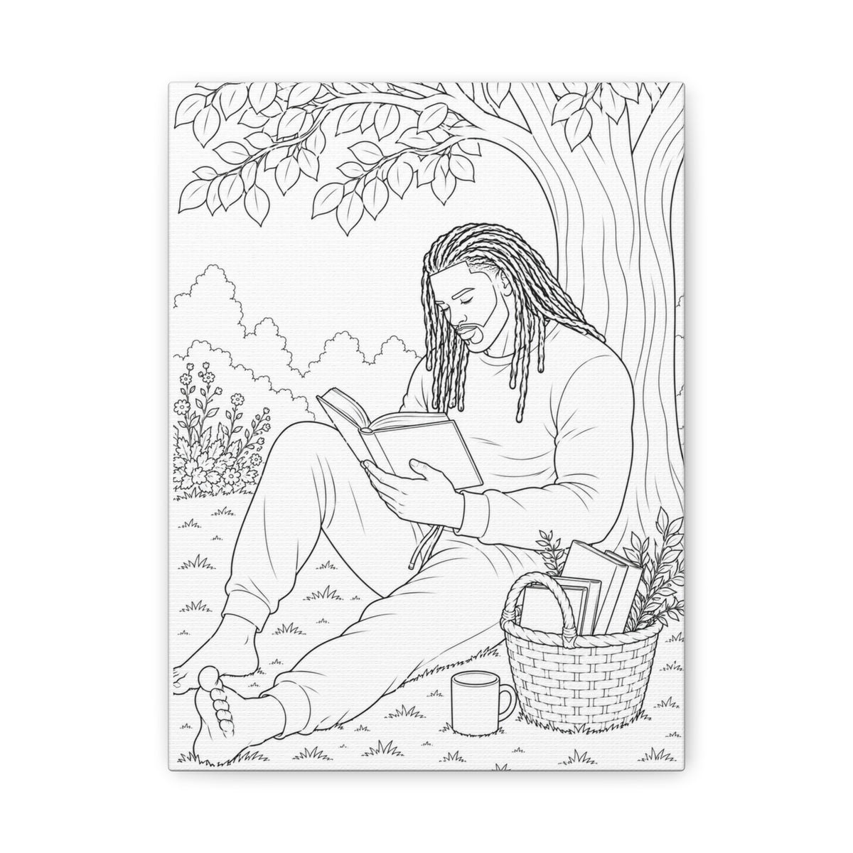 Pages & Peace (Locs) | Paint & Sip Canvas