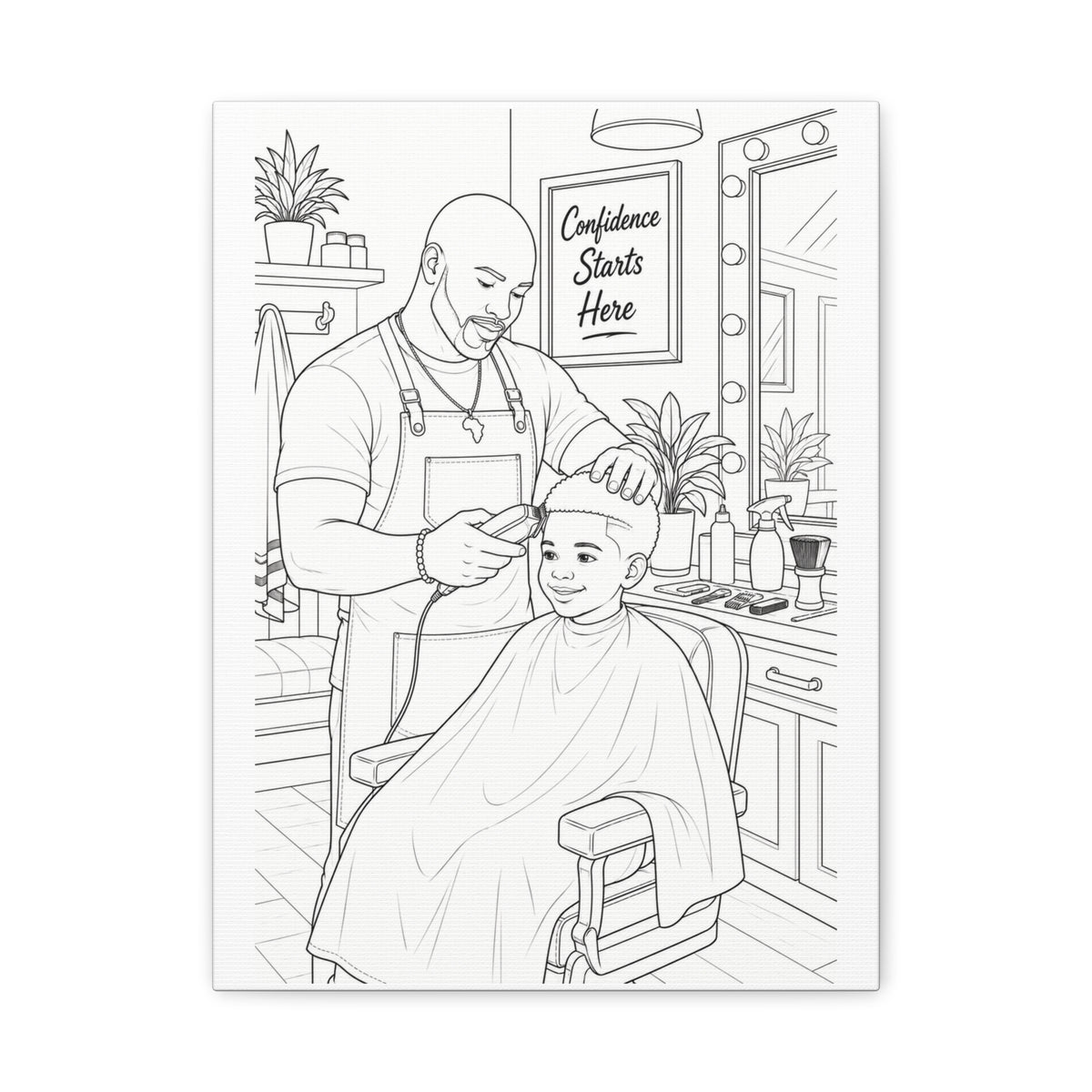 Fresh Confidence (Bald) | Paint & Sip Canvas