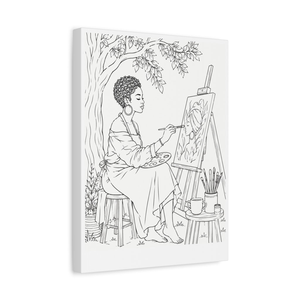 Artist Under the Tree (Pixie) | Paint & Sip Canvas