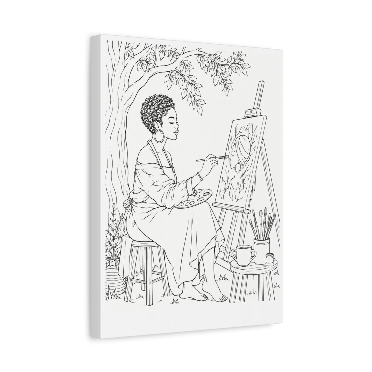Artist Under the Tree (Pixie) | Paint & Sip Canvas