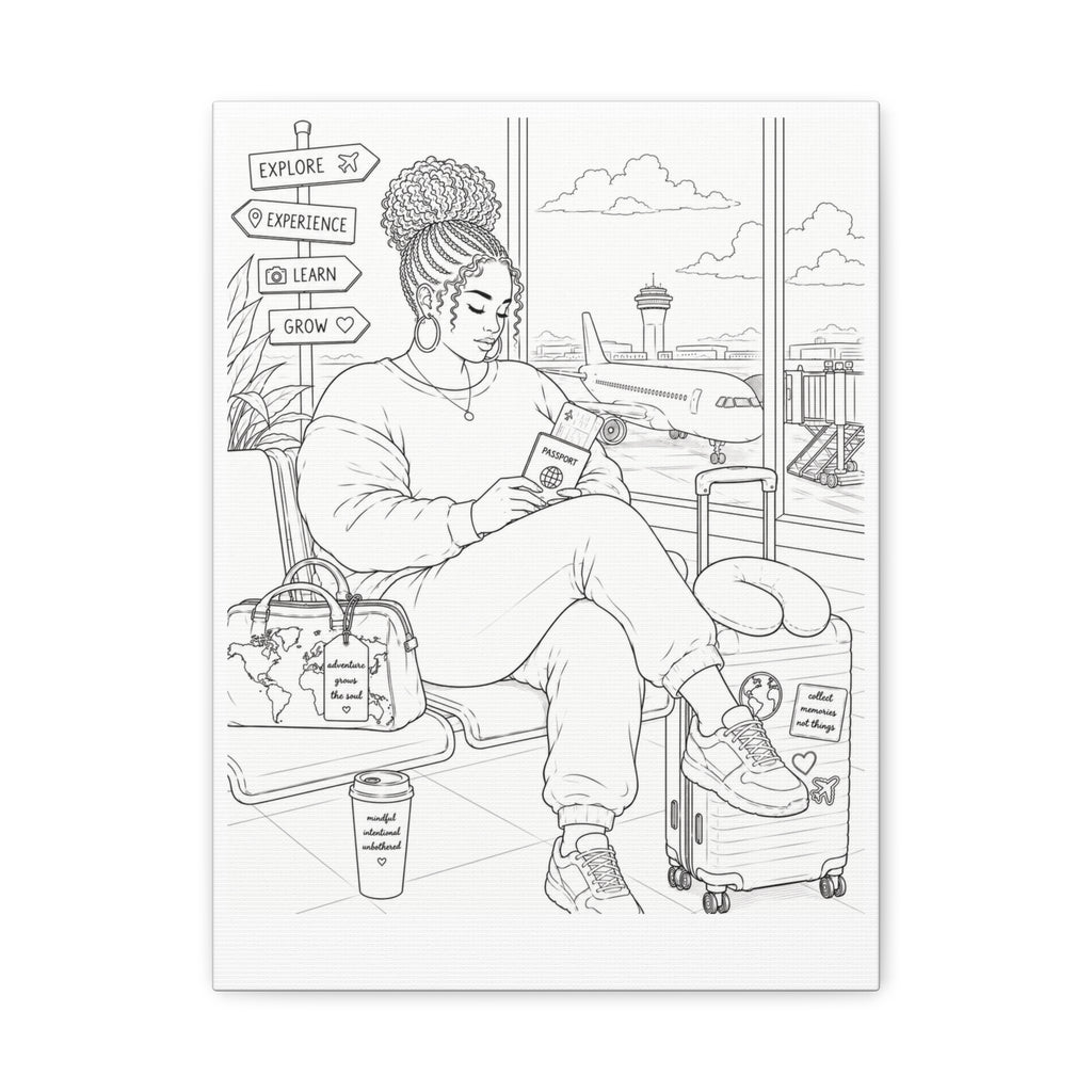 Wander with Purpose (Braided Bun Plus) | Paint & Sip Canvas